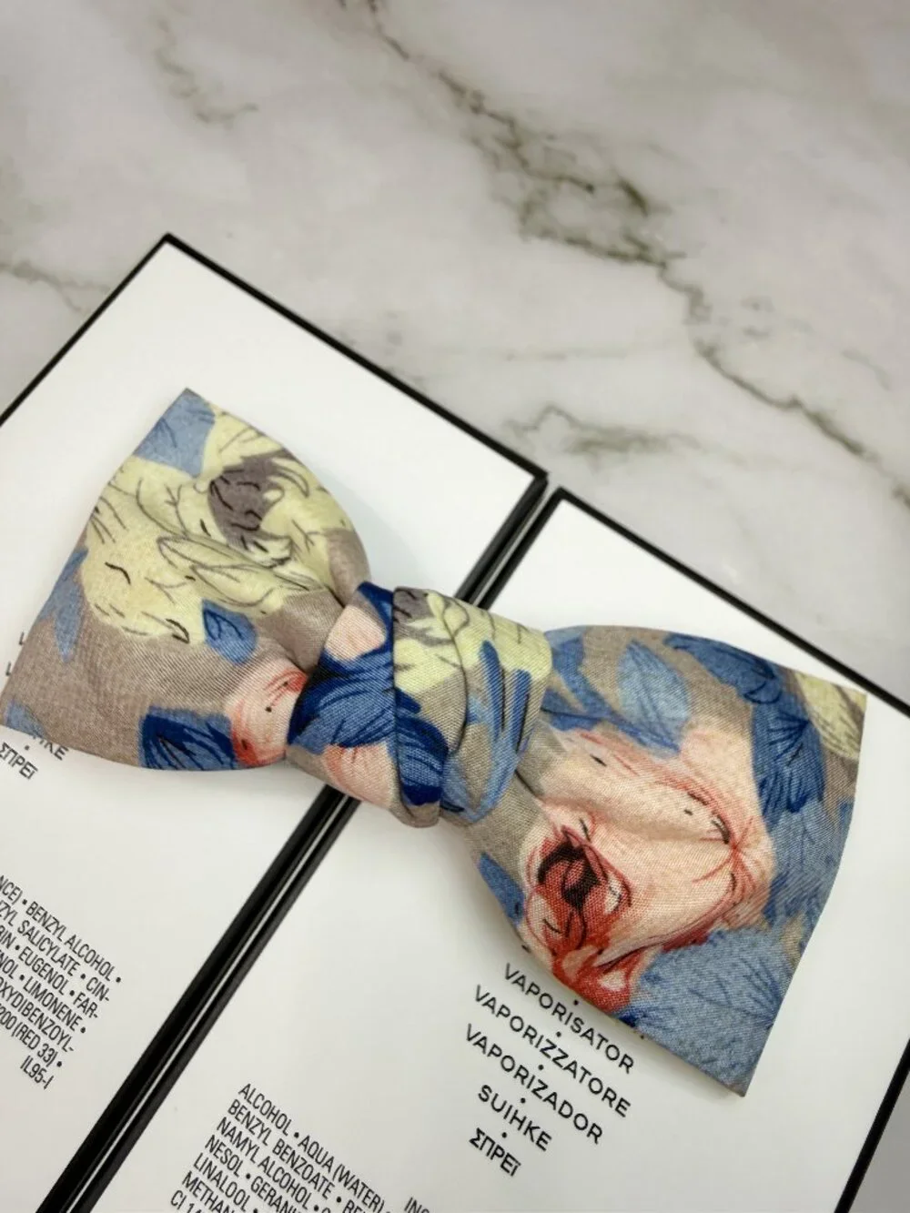 Paris Floral Fabric Bow Barrette French Spring Hair Clip